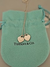 Return to Tiffany  Double Heart Tag Pendant in Silver, Mini