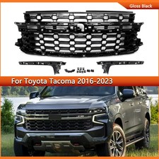 Gloss Black Front Bumper Grille Z71 Style For 2021-2024 Chevrolet Tahoesuburban