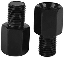 Motorcycle Mirror Mount Adapter Height adjustment Screw 8mm RH to 10mm RH 2Pcs