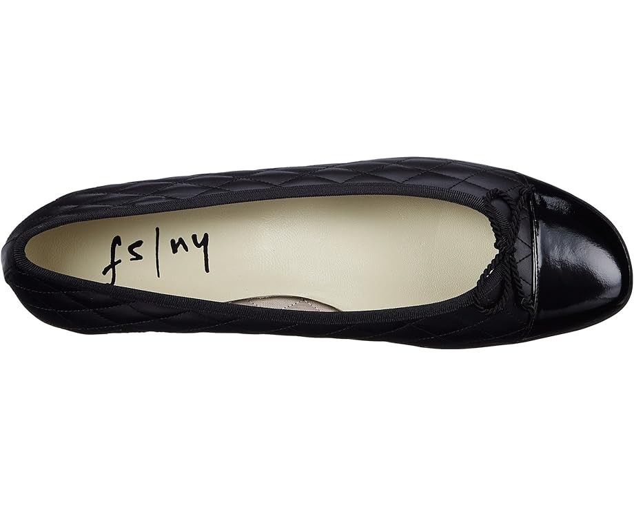 SAOLA Suola francese passaporto piatto donna US 8 pelle nera punta cappuccio slip on ZOGG779