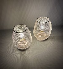 Cordless Table Lamp Portable Night Light Battery Operated 17cm Tall Decor 2pcs