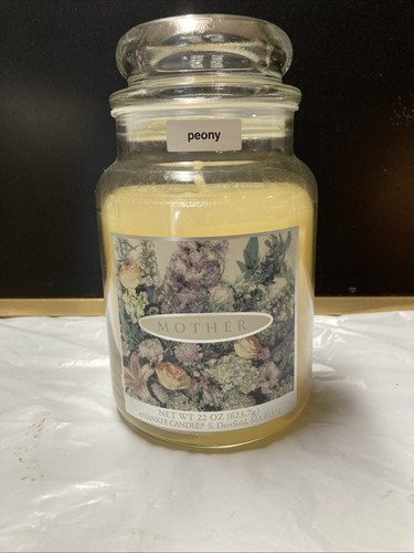 Yankee Candle Mother Peony Retired Floral Rare Large Jar 22 oz Fragrance Yellow - Picture 1 of 6