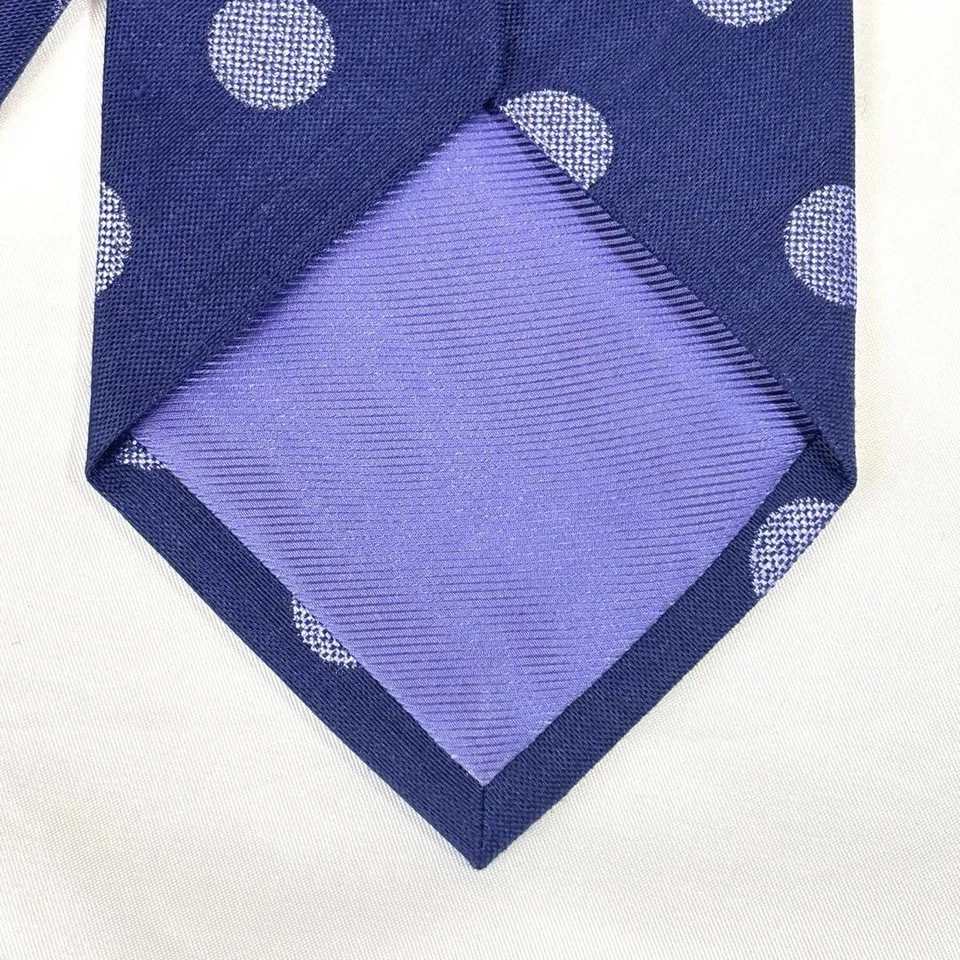 Gravata TOM FORD de seda linho roxo 3,5" de largura feita na Itália designer de luxo - Imagem 3 de 4