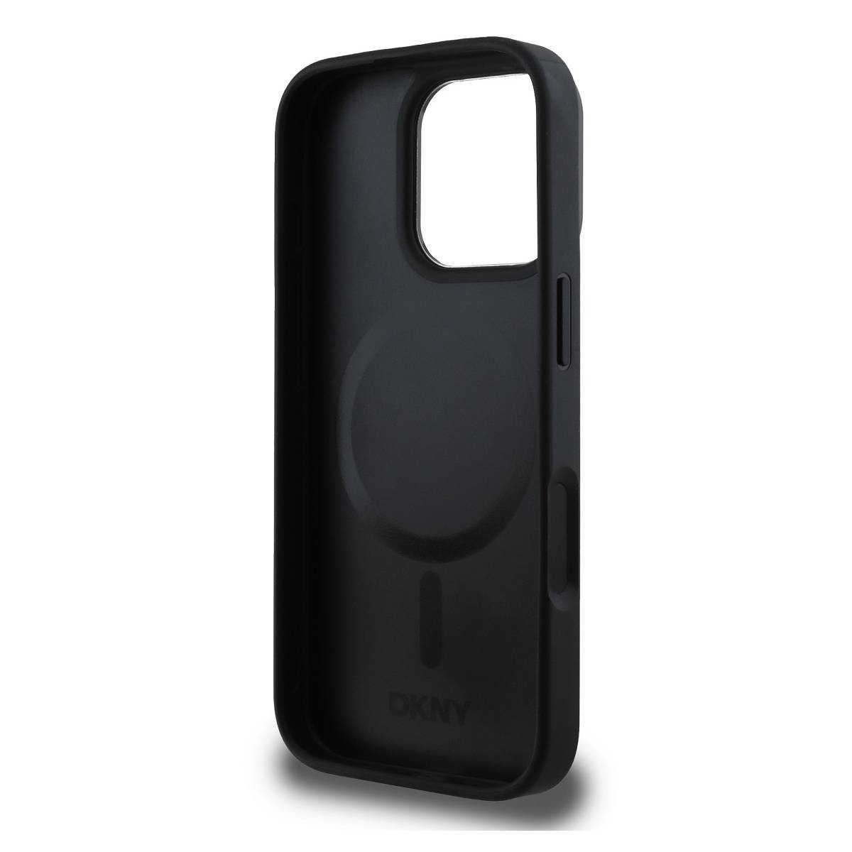 Coque iPhone 16 Pro Max DKNY noir antichoc avec boutons ajustés