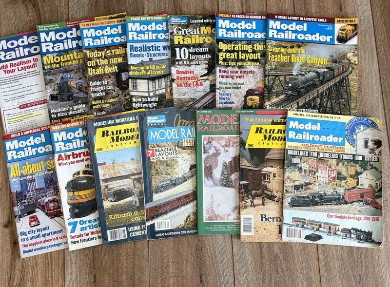 model railroader magazine lot vintage 14 Issues. Oldest 1977 Newest 2006