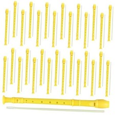30 Pack 8 Hole Soprano Recorder Descent Flute German 30Pack 12 Inch Yellow