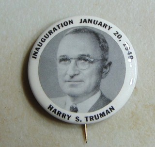 Harry Truman 1949 Inaugural campaign pin button political