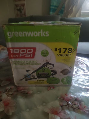 #ad Greenworks 1800 PSI portable electric pressure washer pump $178.00