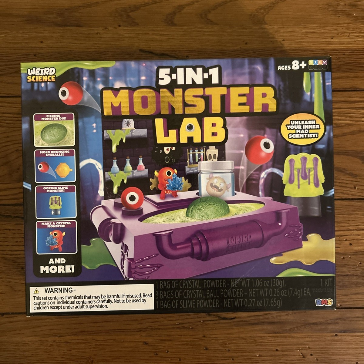 New Weird Science 5-in-1 Monster Lab Set Age 8 +Unleash Your Inner