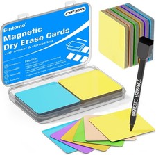 Dry Erase Magnetic Labels - 2" Reble Blank Ne Tag Magnets with Marker
