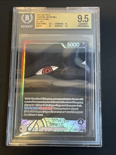 One Piece TCG Imu Alternate Alt Art Leader Carrying on His Will BGS 9.5