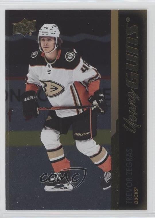 2021-22 Upper Deck Series 1 Young Guns Silver Foil Trevor Zegras #232 07oy