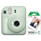 Fujifilm instax Mini 12 Fuji Instant Film Camera, Mint Green with 20 Print Film