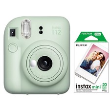 Fujifilm instax Mini 12 Instant Film Camera, Mint Green with 20 Print Mini Film
