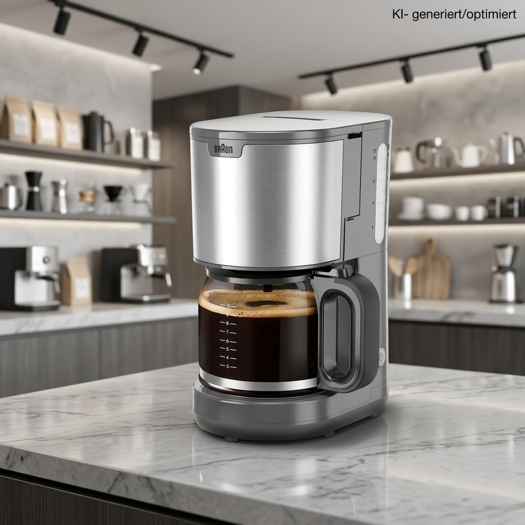 Braun PurShine KF 1500 Filterkaffeemaschine 10 Tassen 1000 W Grau Edelstahl
