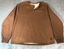 Coleman Sherpa-Lined Snap-Button Pullover - Men's Size XL Brown Work Gear 