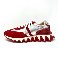 Christian Louboutin Loubishark Spike Platform Low Top Sneakers Red 42.5 12.5