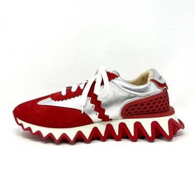 Christian Louboutin Loubishark Spike Platform Low Top Sneakers Red