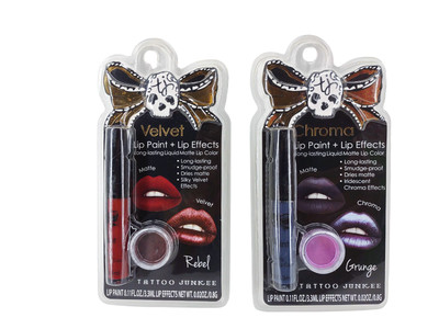 TATTOO JUNKEE - Velvet & Chroma  + Lip Paint Effects Grunge/Rebel Lot of 2