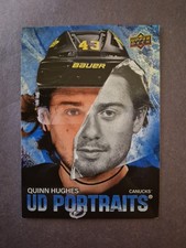 2025-26 Upper Deck Series 1 UD Portraits Speckle SP Insert - QUINN HUGHES #P-25