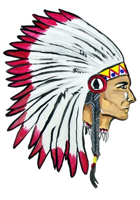 Indian Big Chief Head Western Decal Sticker - Auto Car Truck RV Cell Cup Boat