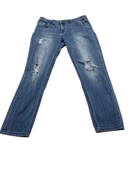 Just Jeans Womens Blue Slim Boyfriend Denim Jeans Size 12 Good Condition