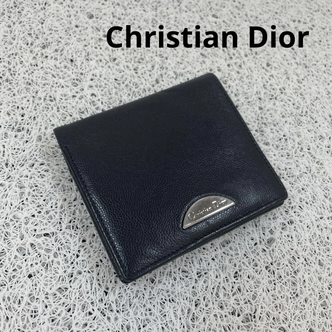 Authentique portefeuille Christian Dior Christian Dior bi pli noir
