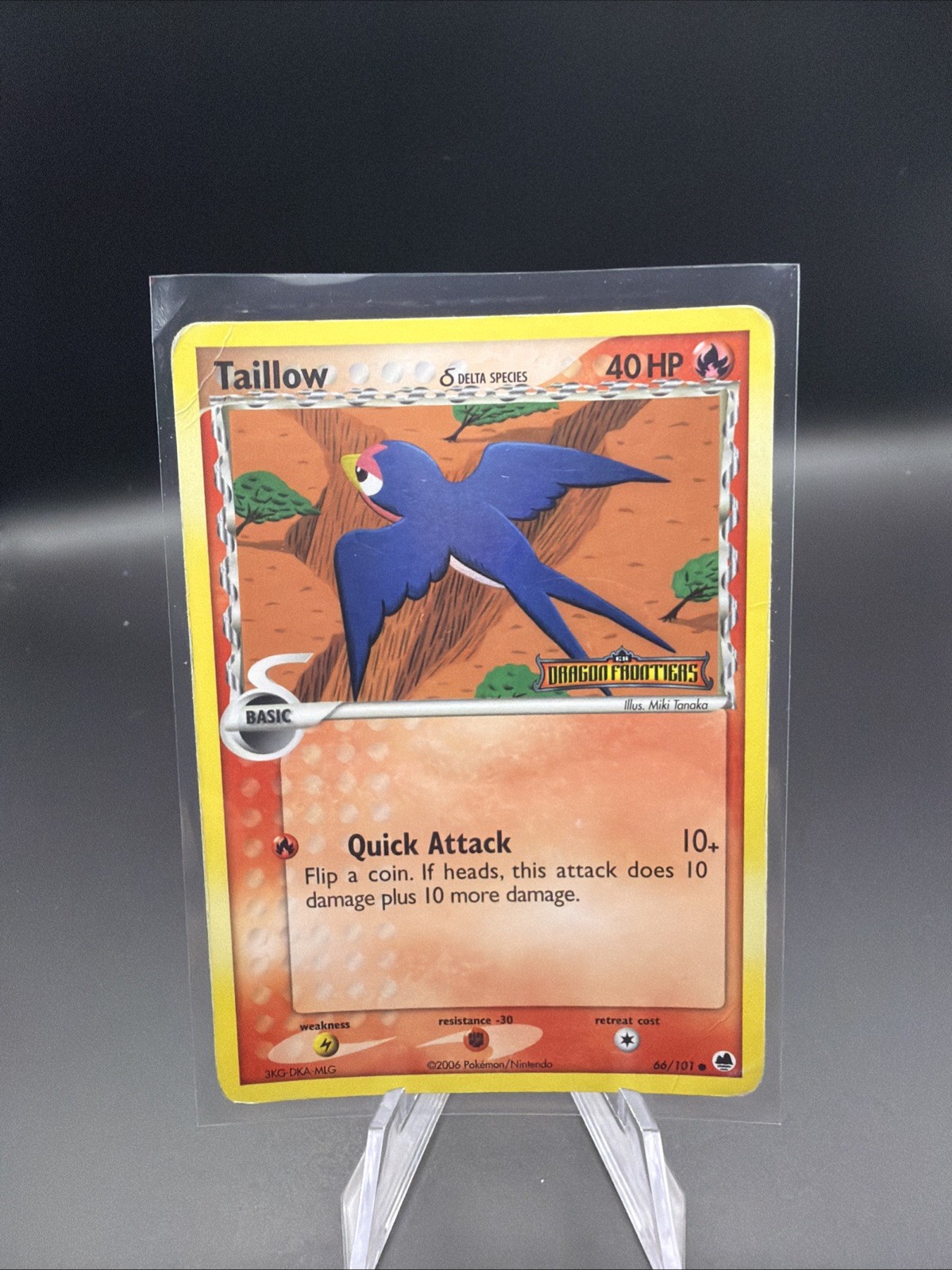 2006 Pokemon EX Dragon Frontiers 66 Taillow (Delta Species) Reverse Foil MP