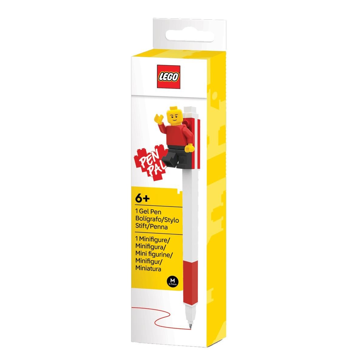 LEGO Minifigure Red Gel Pen Stationary Gift Stocking Filler Novelty Pen Pal