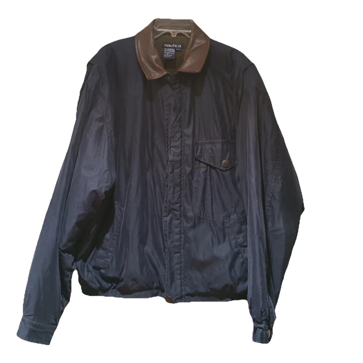 Nautica Leather Outer Shell Blue Coats, Jackets & Vests for Men
