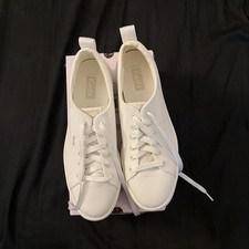 Keds Women  s White Canvas Low Top Platform Lace-Up Sneakers Logo, New w/ Box