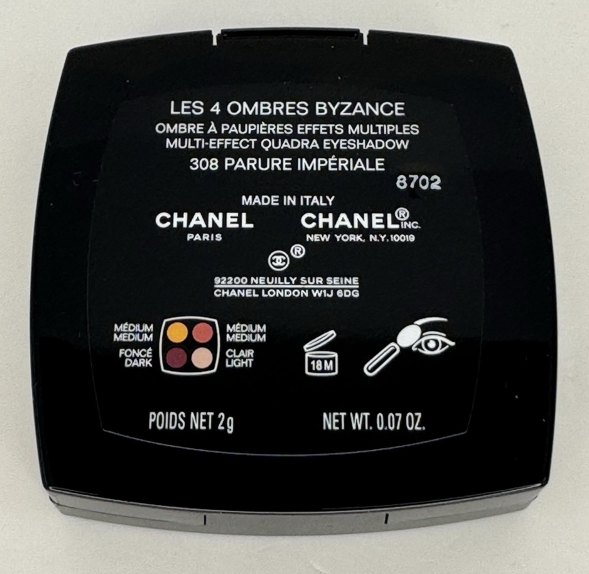 Chanel Les 4 Ombres Byzance 308 Parure Imperiale Eyeshadow Quad W