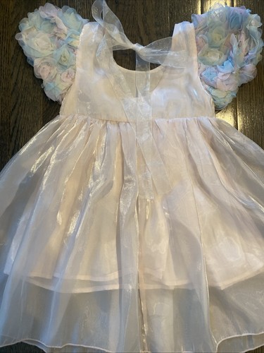 Girls Lola And The Boys Pink Floral Short Sleeve Party Dress Size 2 - Picture 4 of 4