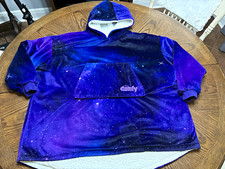 The Comfy Blanket Hoodie Hooded Sherpa Lined Pockets Galaxy YOUTH one Size