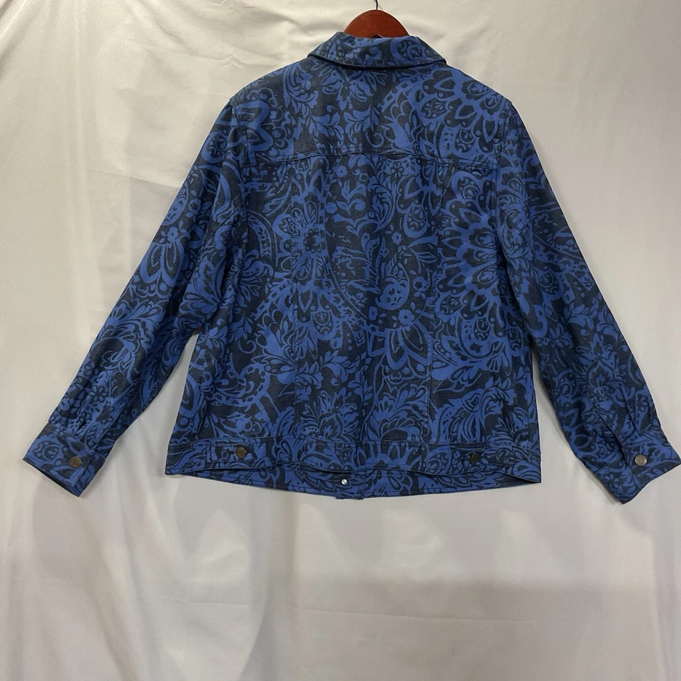 Chaqueta vaquera floral Jessica London multicolor talla grande 20W 100 % algodón Foto 3 de 4