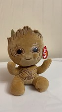 Ty  Beanie Baby GROOT NEW Soft Plushy Version Marvel Guardians of the Galaxy NWT