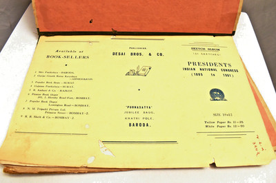 Rare Sketch Album Presidents Indian National Congress 1885 1961 Desai Bros Barod