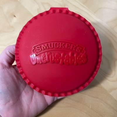 Smuckers Uncrustables PBJ Plastic Hinged Clam Shell Sandwich Container Lunch Box