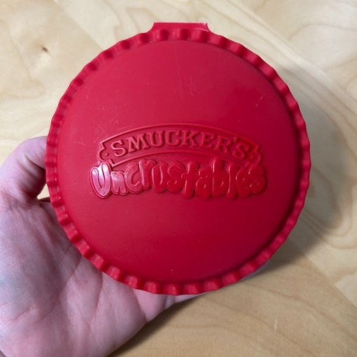 Smuckers Uncrustables PBJ Plastic Hinged Clam Shell Sandwich Container Lunch Box