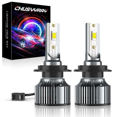 H7 LED Headlight Bulb Kit High Beam 6500K Cool White Bulbs Bright Lamp 2x