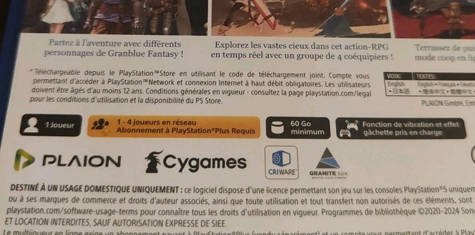 Jeu PS5 Granblue Fantasy : Relink, photo 3 sur 5