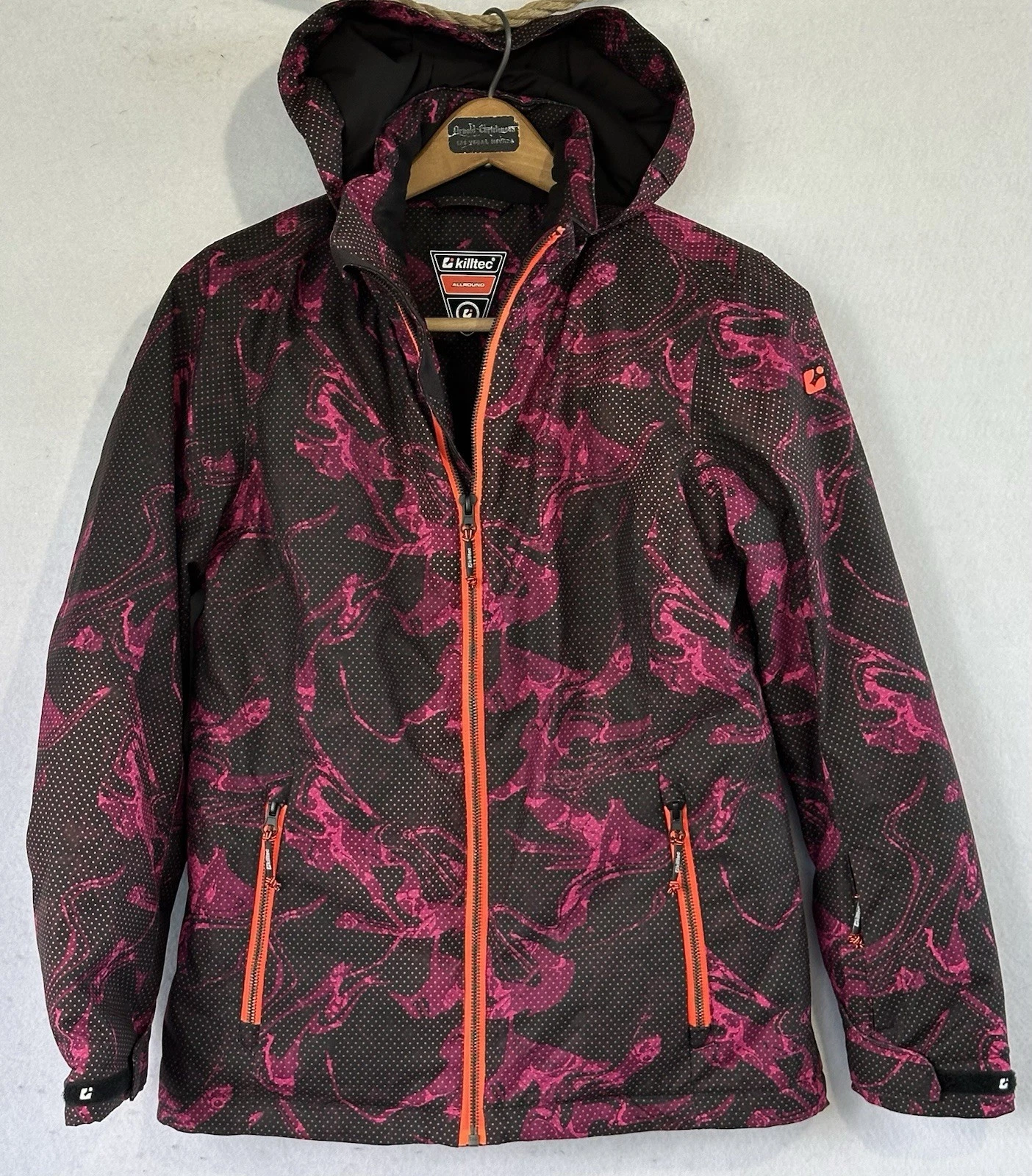 Killtec Kid's Ski Snowboard Jacket Colorful Hooded Sz 14 Winter