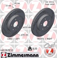 2X Zimmermann Bremsscheibe Hinterachse U.A. FüR Chevrolet, Opel, Saab, Vauxhall