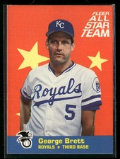 George Brett 1986 Fleer #3 Fleer All-Star Team Kansas City Royals