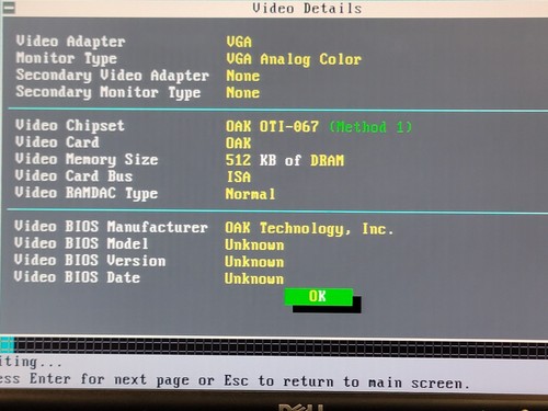 Carte vidéo Oak OTI-067 A ISA 512K EGA VGA pour rétro gaming #Z9C - Photo 7/8