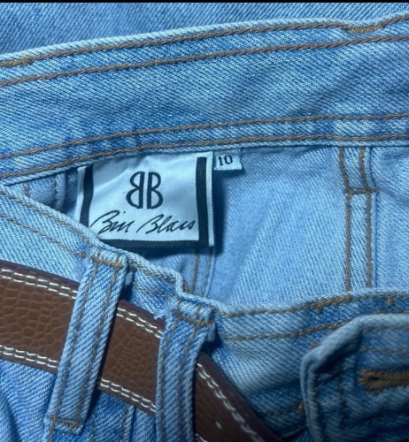 Vintage Bill Blass Jeans Shorts High Waist mit Gürtel Gr. 10 - Bild 4 von 4