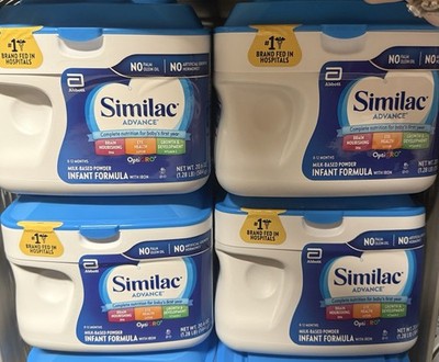 (4) Similac Advance Infant Baby Formula Tubs 0-12 Months 20.6oz FREE SHIPPING