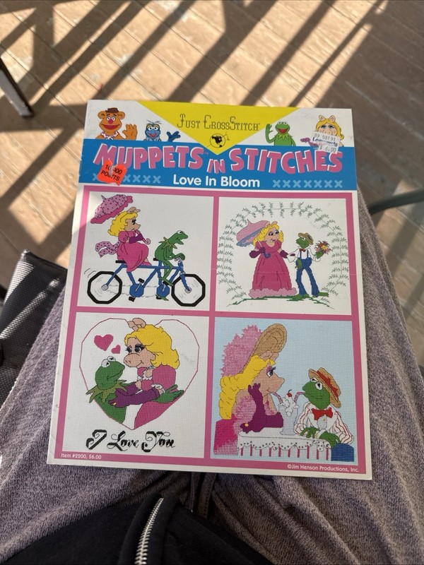Vintage Just Crosssticth Muppets In Stitches Love In Bloom #2200