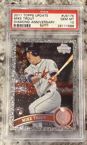 2011 Topps Update Diamond Anniversary #US175 Mike Trout Rookie RC PSA 10