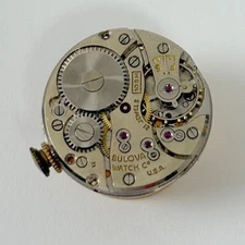 Bulova Cal 10 BM Watch Movement For Parts Balance Fork Spring Bridge